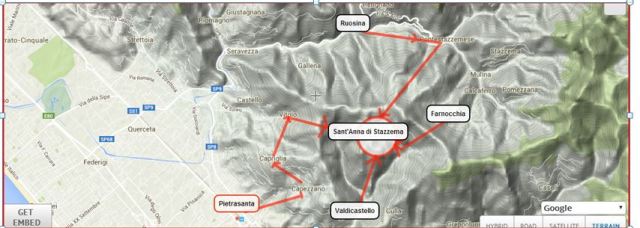 La conca di Sant'Anna e l'accerchiamento