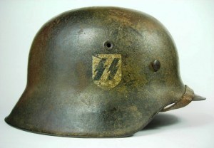 German Waffen SS M42 Camo EF64 Combat Helmet